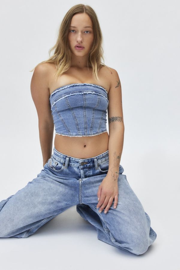 Slide View: 1: Ecote Kate Denim Tube Top