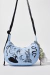 Thumbnail View 1: BAGGU Embroidered Ballet Icons Small Nylon Crescent Bag