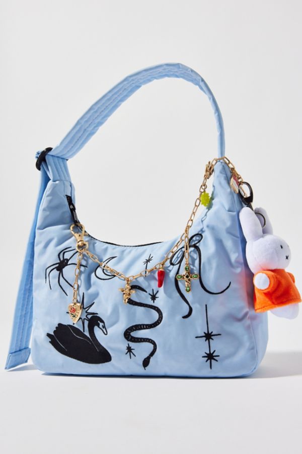 Slide View: 1: BAGGU Embroidered Ballet Icons Mini Nylon Shoulder Bag