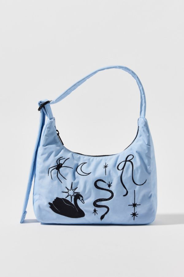 Slide View: 2: BAGGU Embroidered Ballet Icons Mini Nylon Shoulder Bag