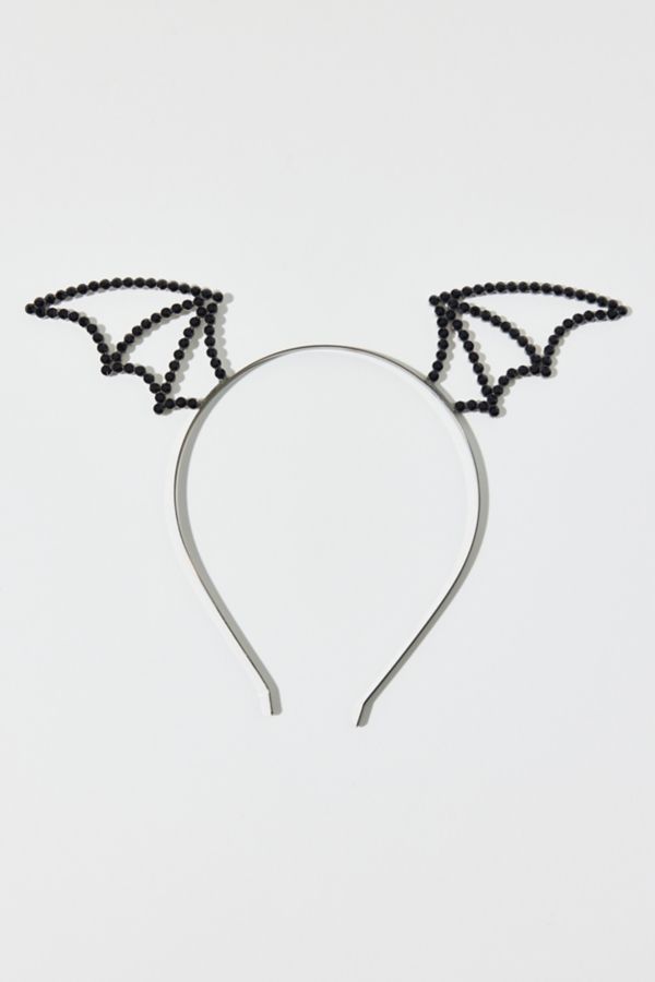 Slide View: 2: Rhinestone Bat Wing Headband