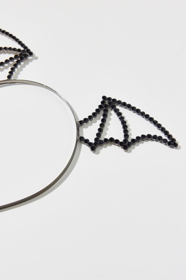 Slide View: 3: Rhinestone Bat Wing Headband