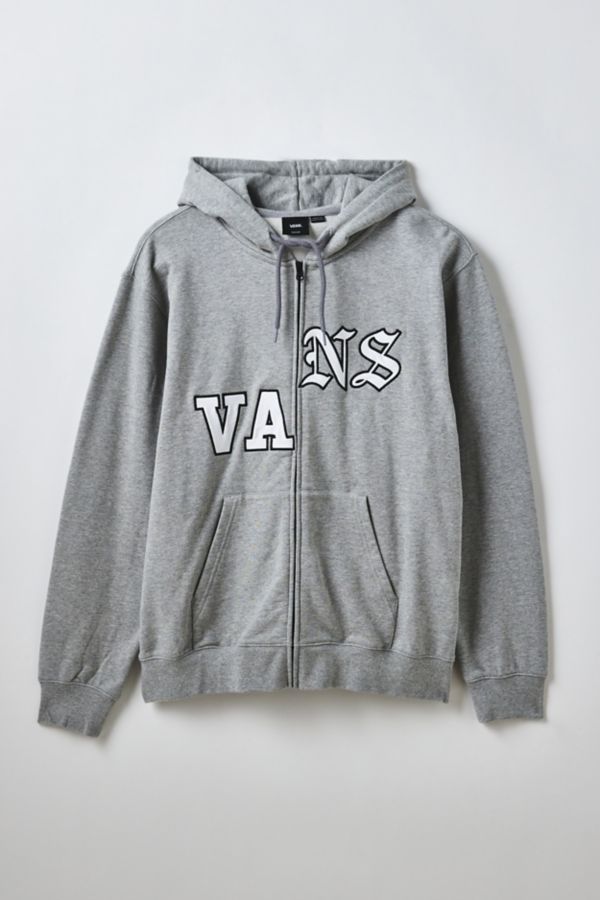 Slide View: 2: Vans Split Logo Zip-Up Hoodie Sweatshirt