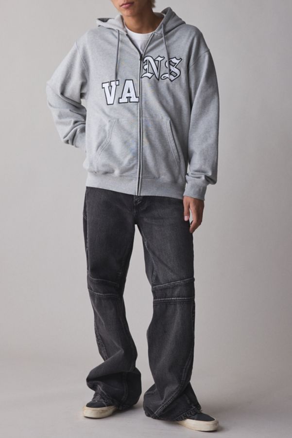 Slide View: 4: Vans Split Logo Zip-Up Hoodie Sweatshirt