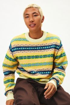 Slide View: 4: UO Hudson Fair Isle Crew Neck Sweater