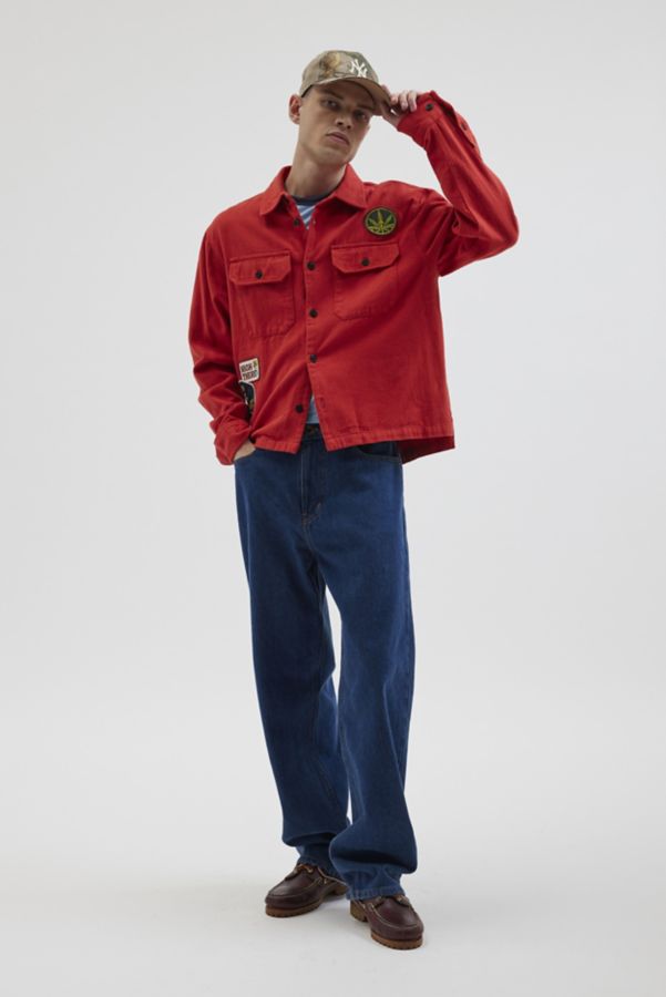 Slide View: 4: BDG Campfire Patch Button-Down Overshirt