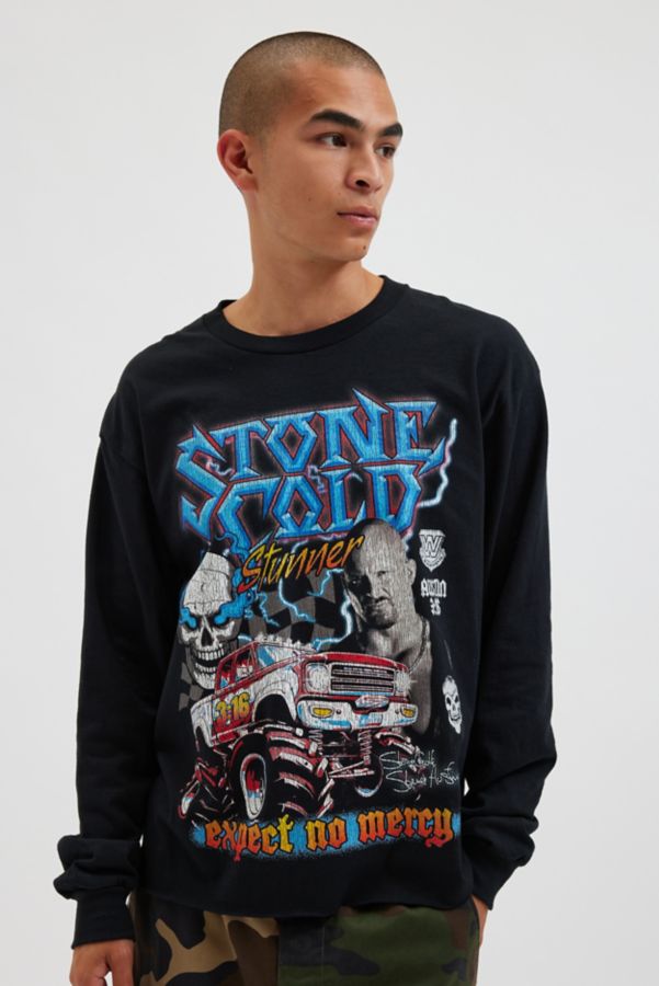 Slide View: 1: WWE Stone Cold Cropped Long Sleeve Tee