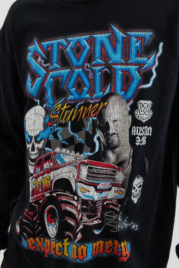 Slide View: 4: WWE Stone Cold Cropped Long Sleeve Tee