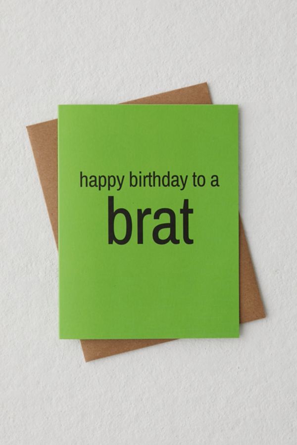 Slide View: 1: Brat Birthday Card