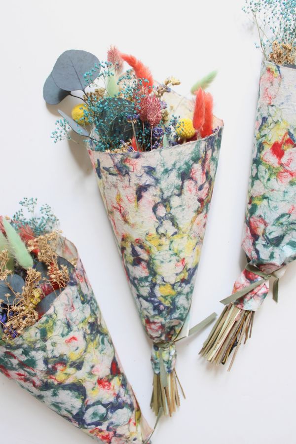 Slide View: 1: Roxanne’s Dried Flowers Tie Dye Bouquet