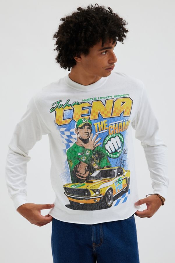 Slide View: 1: WWE John Cena Graphic Cropped Long Sleeve Tee