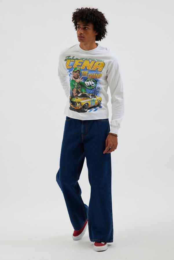 Slide View: 3: WWE John Cena Graphic Cropped Long Sleeve Tee