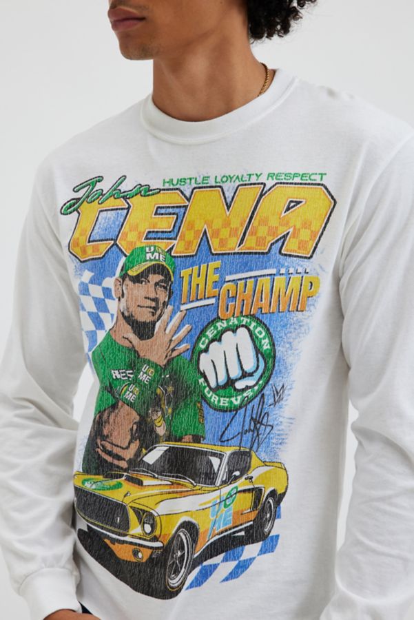 Slide View: 4: WWE John Cena Graphic Cropped Long Sleeve Tee