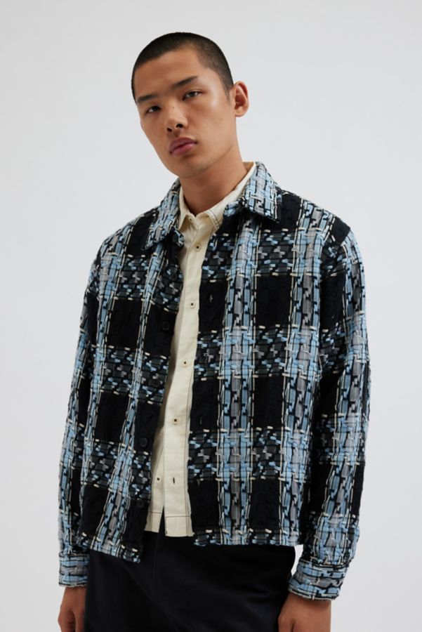 Slide View: 1: UO Textured Shirt Jacket