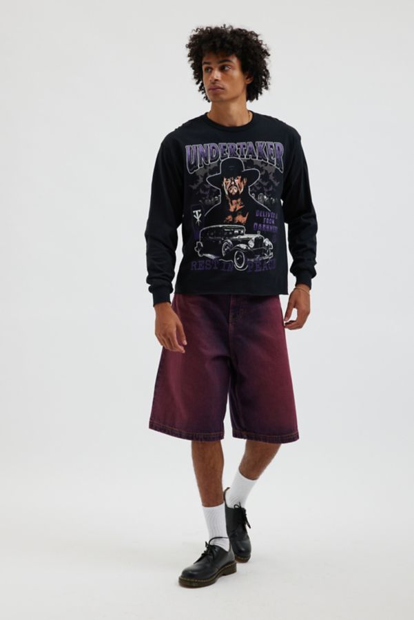 Slide View: 3: WWE The Undertaker Graphic Cropped Long Sleeve Tee