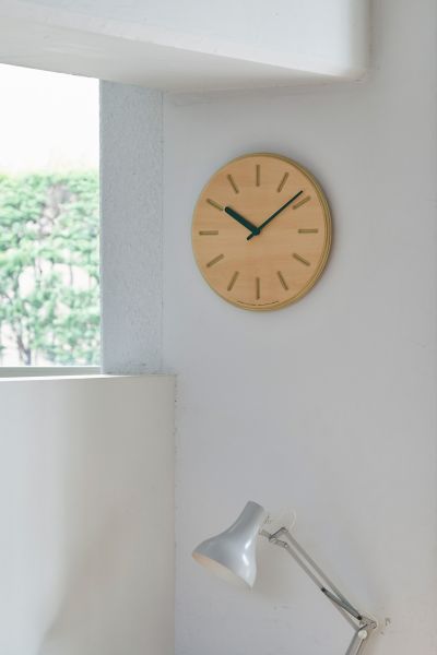 Lemnos Paper-Wood Line Wall Clock