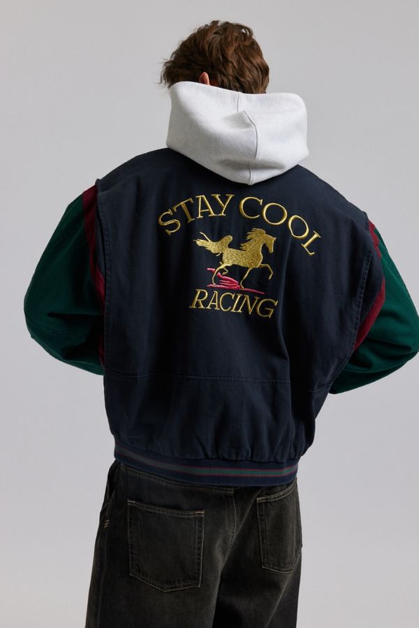 Slide View: 3: STAYCOOLNYC Racing Bomber Jacket