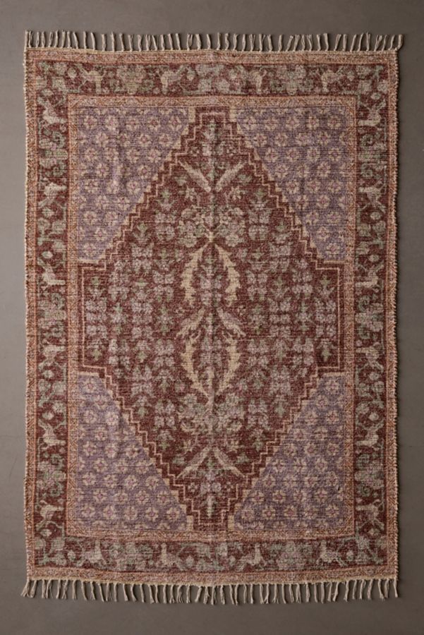 Slide View: 1: Parisa Medallion Printed Washable Rug