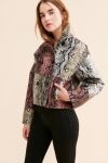 Thumbnail View 1: Glamorous Snakeskin Patchwork Coat