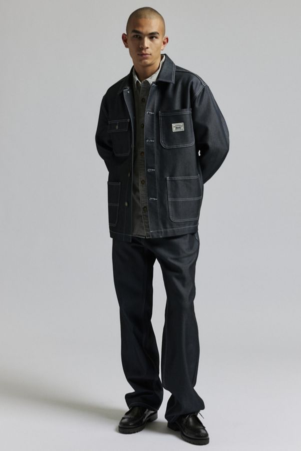 Slide View: 3: GUESS ORIGINALS Metallic Denim Chore Jacket