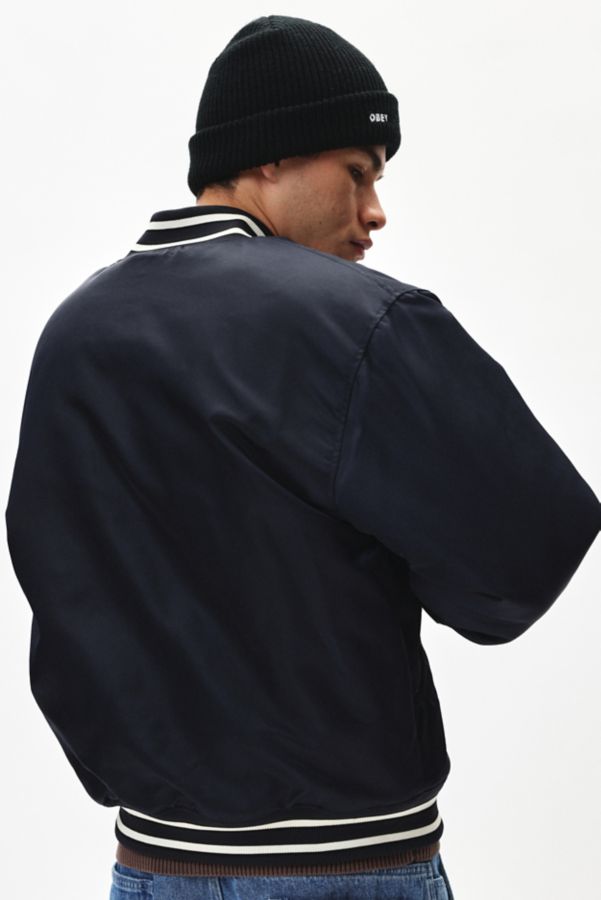 Slide View: 2: GUESS JEANS Patch Bomber Jacket