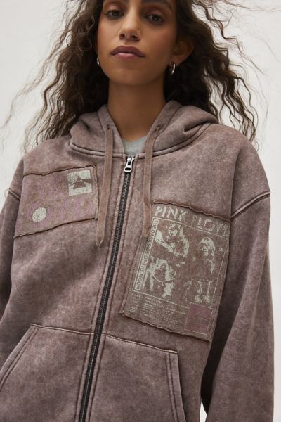 Pink Floyd Patched Graphic Hoodie Sweatshirt