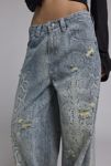 Thumbnail View 4: The Ragged Priest Scale Snakeskin Print Slim Sweeper Jean