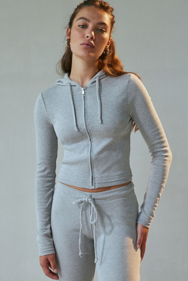 Slide View: 1: Out From Under Easy Does It Slim Zip Up Hoodie Sweatshirt