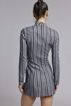 Thumbnail View 3: Daisy Street Pinstripe Mockneck Tailored Mini Dress