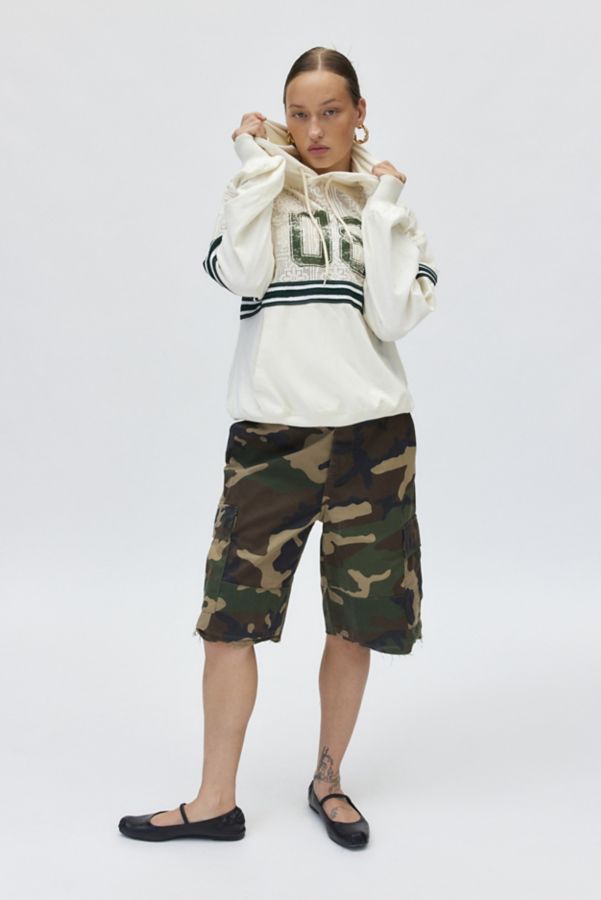 Slide View: 2: BDG Bobbie Varsity Graphic Spliced Lace Hoodie Sweatshirt