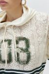 Thumbnail View 4: BDG Bobbie Varsity Graphic Spliced Lace Hoodie Sweatshirt