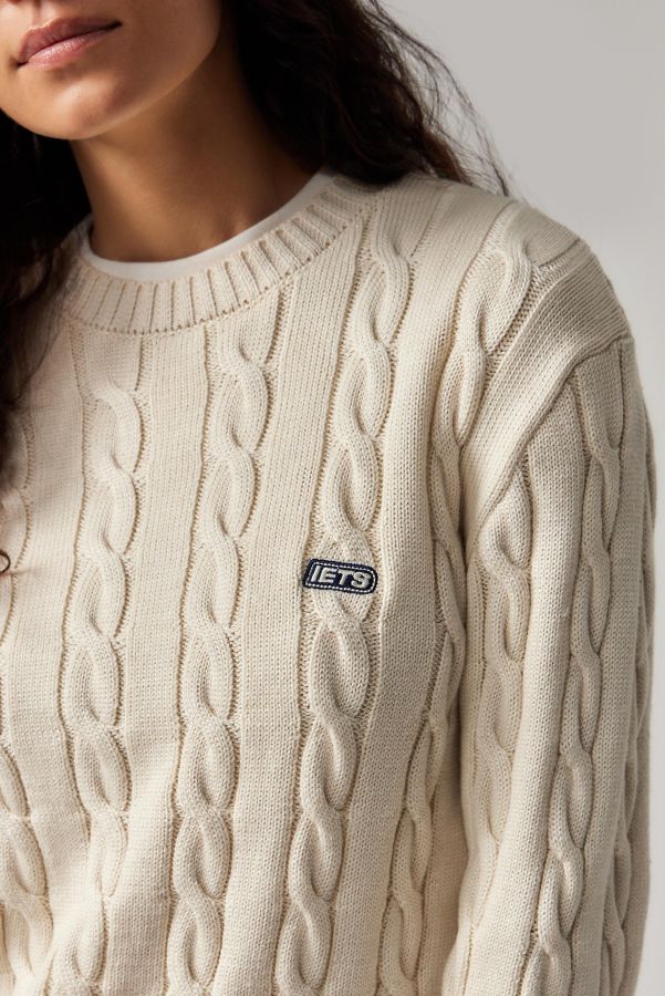 Slide View: 3: iets frans...Heaton Cable Knit Sweater