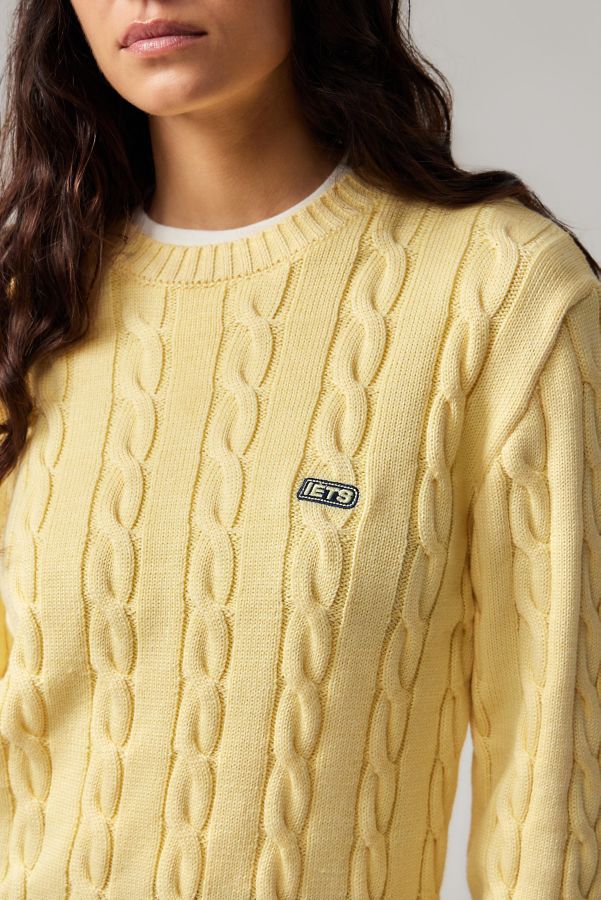 Slide View: 4: iets frans...Heaton Cable Knit Sweater