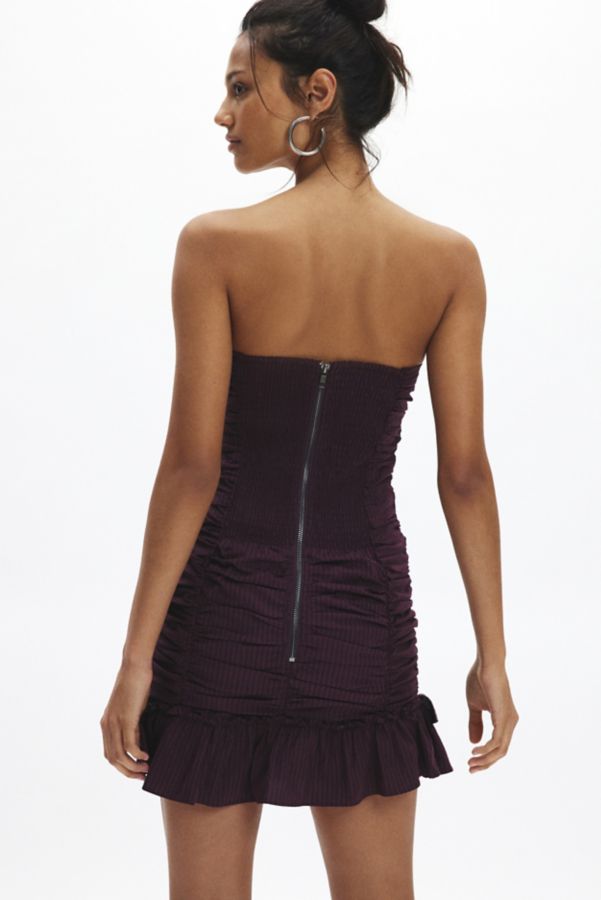 Slide View: 3: Ecote Camilla Strapless Cascading Ruffle Mini Dress