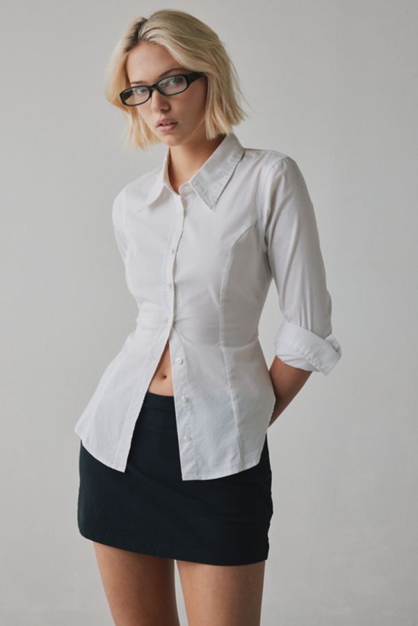 Slide View: 4: Silence + Noise Leilani Slim Button Up Shirt