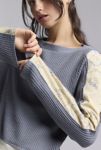 Thumbnail View 2: BDG Serena Boatneck Craft Patchwork Long Sleeve Top