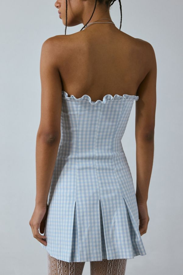 Slide View: 5: UO Margot Strapless Drop Waist Mini Dress