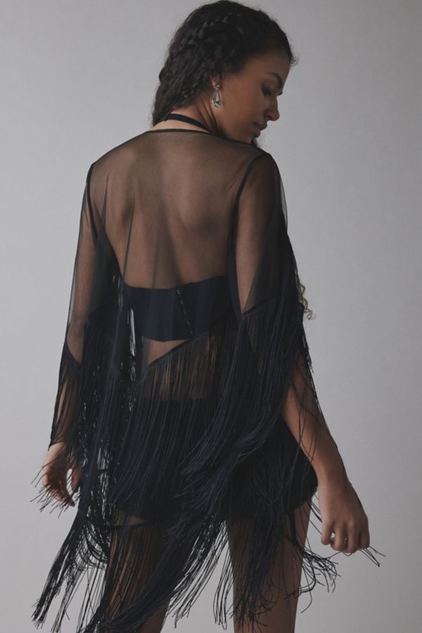 Slide View: 3: Thistle + Spire Fringe Benefits Robe