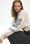 Thumbnail View 2: BDG Noelle Patterned Knit Mockneck Pullover Sweater