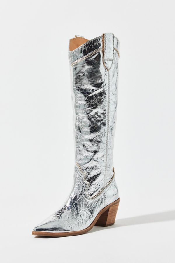 Slide View: 2: Frye Sara Metallic Western Boot