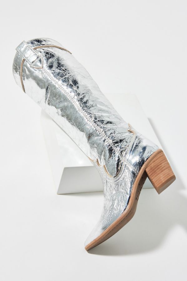 Slide View: 4: Frye Sara Metallic Western Boot