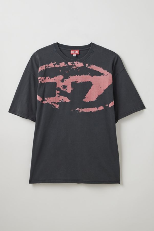 Slide View: 1: Diesel R14 Washed Cotton Graphic Tee