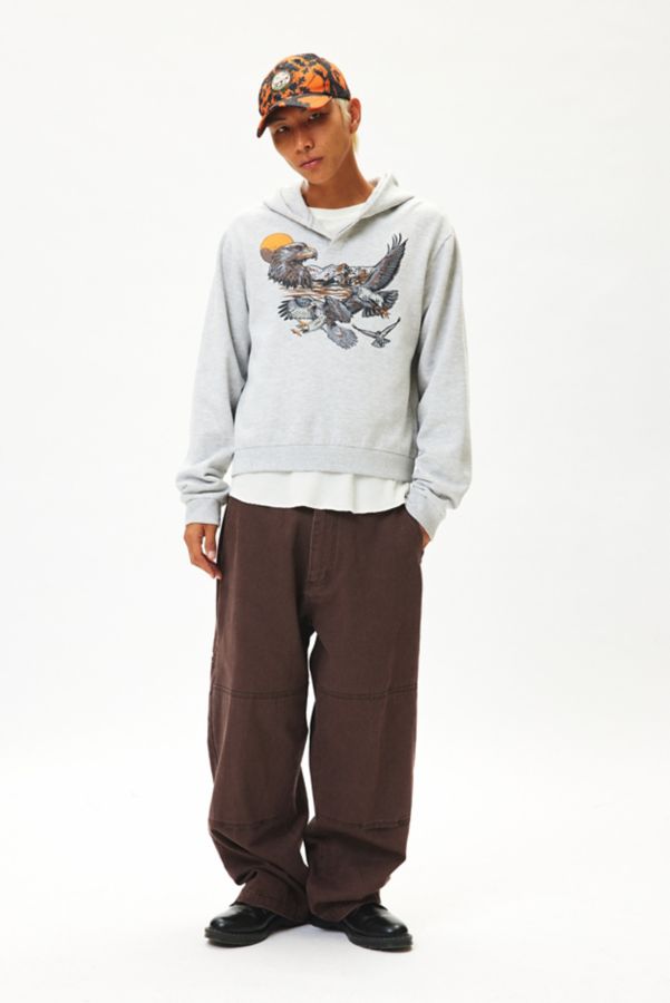 Slide View: 3: BDG Bonfire Graphic Print Cropped Hoodie Sweatshirt