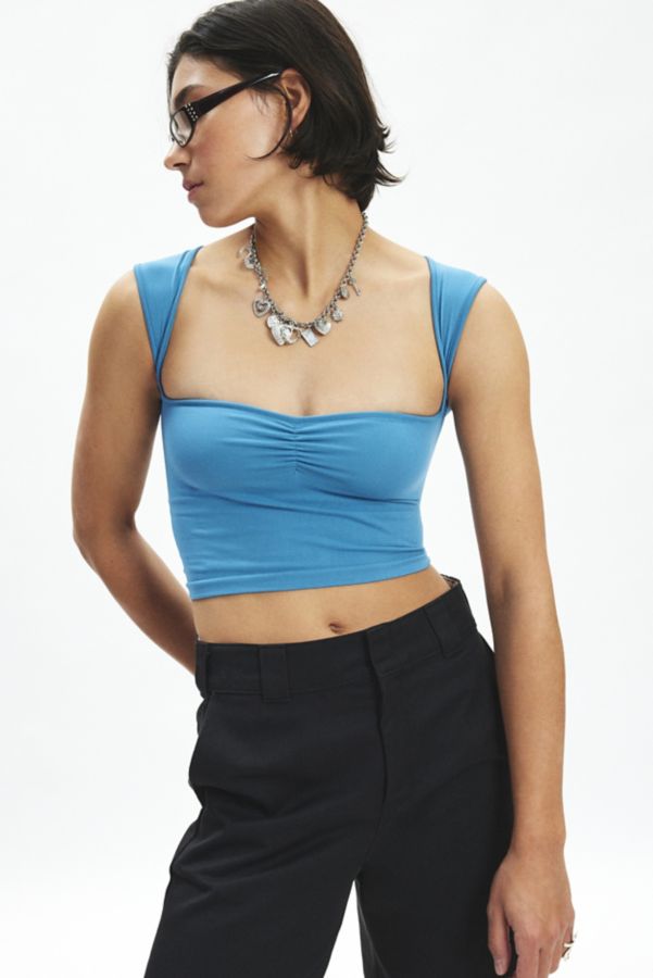 Slide View: 1: Out From Under Charlene Pinch Front Seamless Knit Tank Top