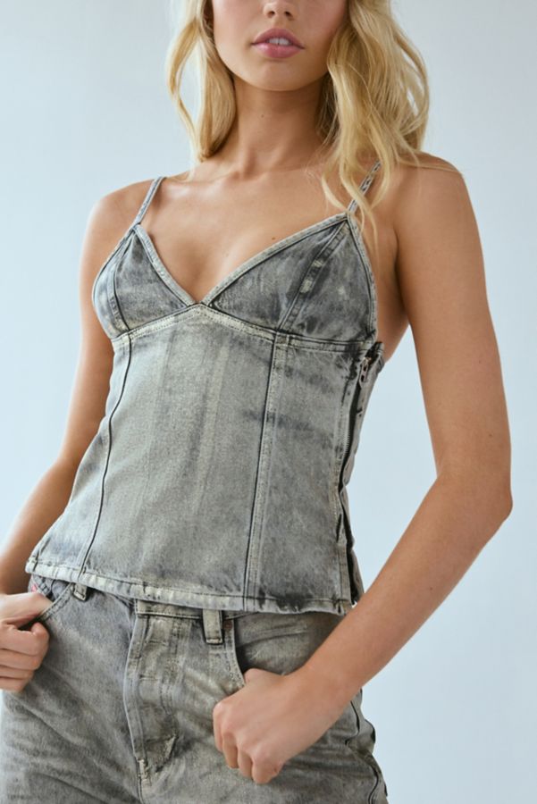 Slide View: 4: Diesel De-Fulsy-S Coated Denim Tank Top