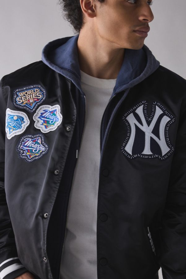 Slide View: 4: Veste Bomber en Satin MLB New York Yankees Pro Standard