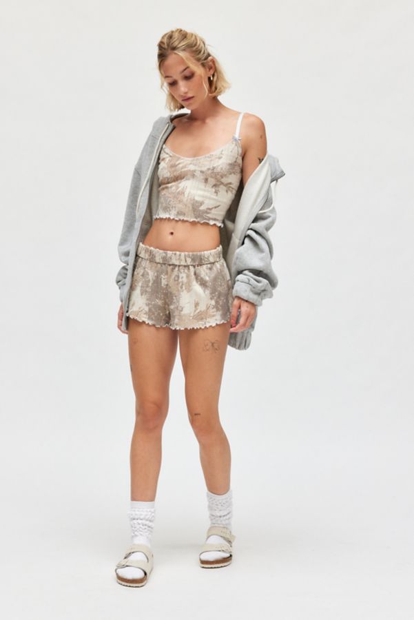 Slide View: 4: Ensemble Camisole Pointelle Imprimé Camouflage & Short Micro Out From Under