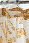 Thumbnail View 3: Pasta Shapes Patterned Shower Curtain