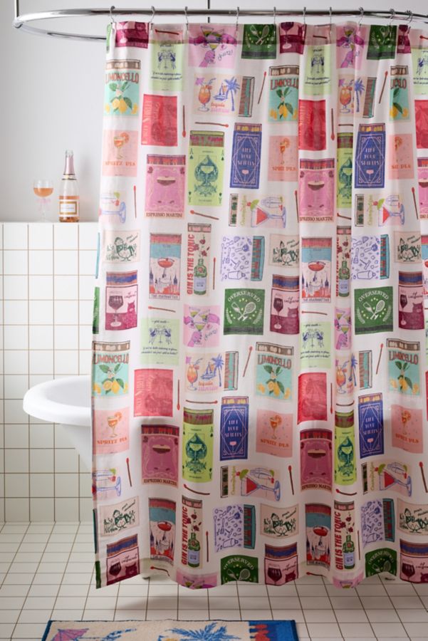 Slide View: 1: Matchbox Shower Curtain