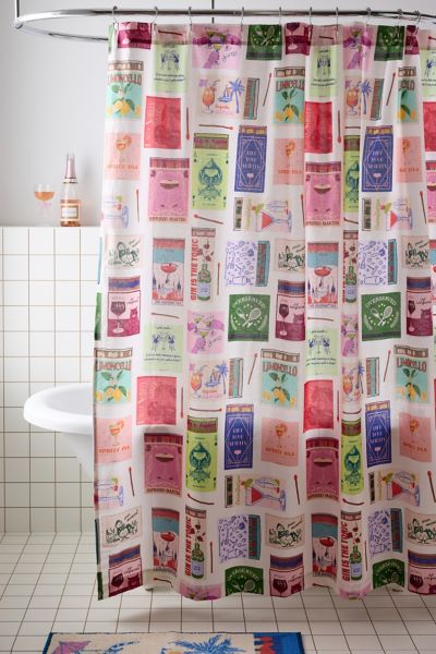 Matchbox Patterned Shower Curtain